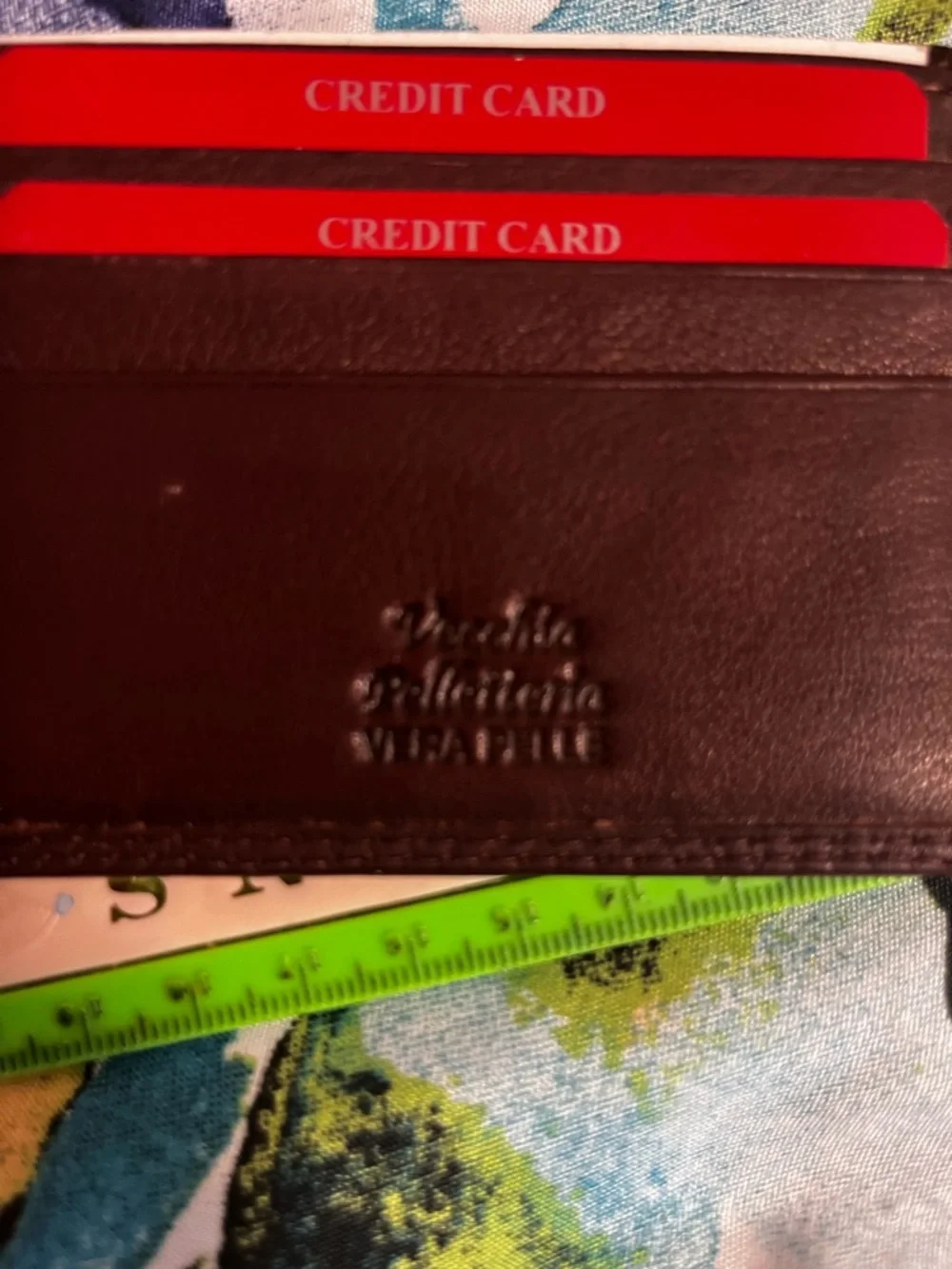 Men's Italian Leather Card Holder Wallet - Deep Brown